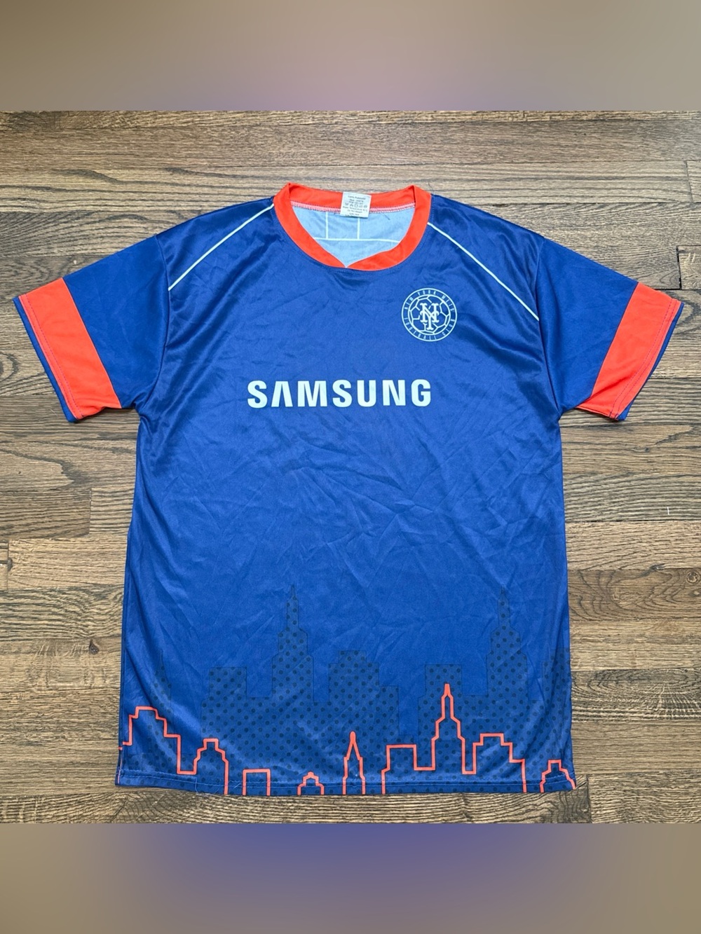 New York Mets Blue Soccer Jersey Giveaway 7/9/24 Samsung Adult Large SGA